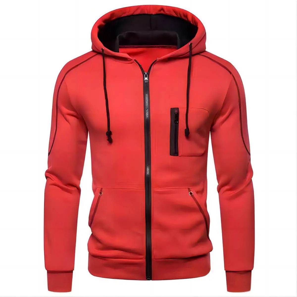 2024 Men's Hoodie Jacket - Casual Zipper Pullover for Spring & Autumn - Buy Center