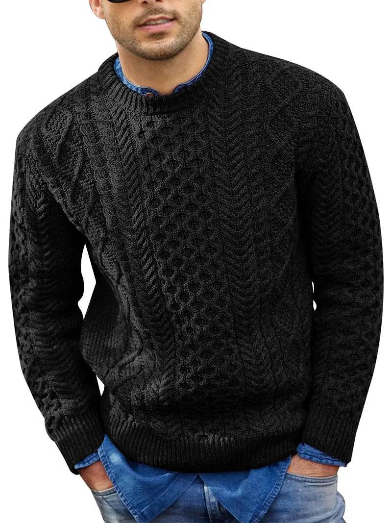 Pink Sweater Men's 2024 Autumn Winter New Pure Color Pullover Knitted Sweater Menwear Fashion Large Size Male Clothing - Buy Center