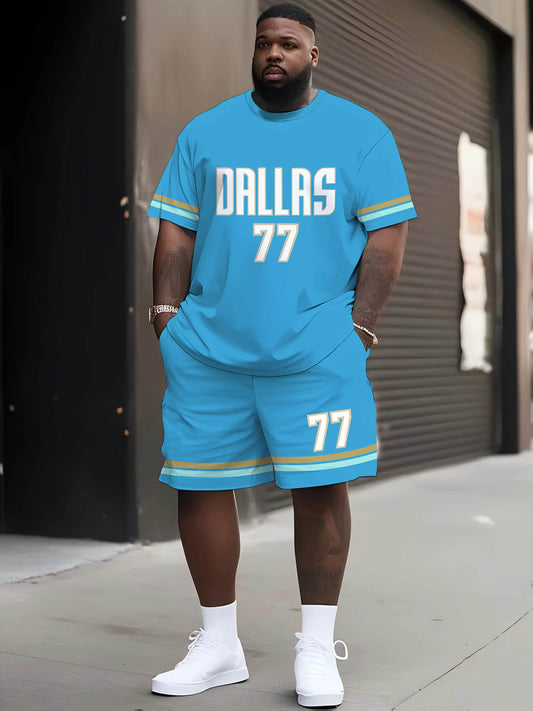 Men's Summer Sports Suit - Breathable Round Neck Short Sleeve Set - Buy Center