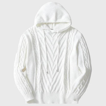 Wulend Casual Men’s Hooded Pullover - Warm Thick Solid Sweater for Winter - Buy Center