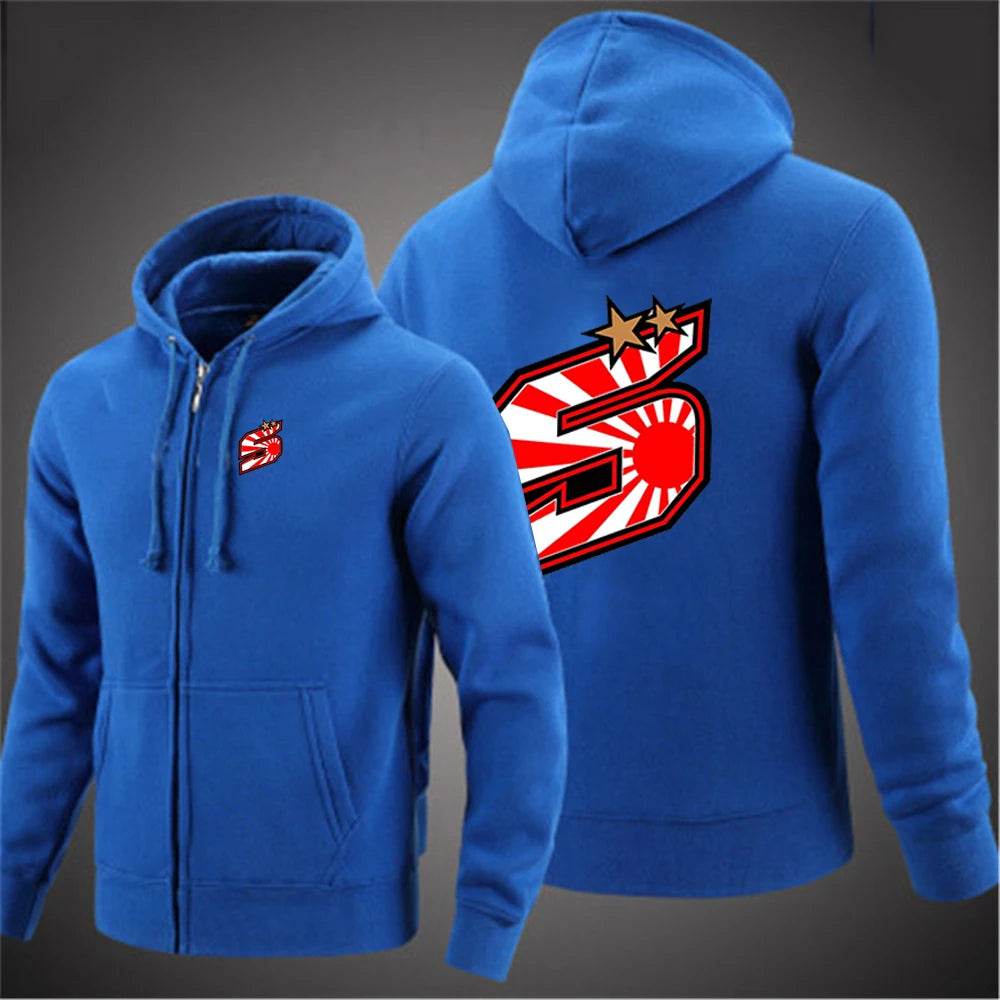 Johann Zarco No 5 Men's Hoodie - Classic Zipper Sweatshirt for Casual Wear - Buy Center