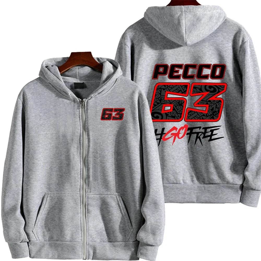 Pecco Bagnaia Zip Up Hoodie - Spring Autumn Casual Men’s Jacket - Buy Center
