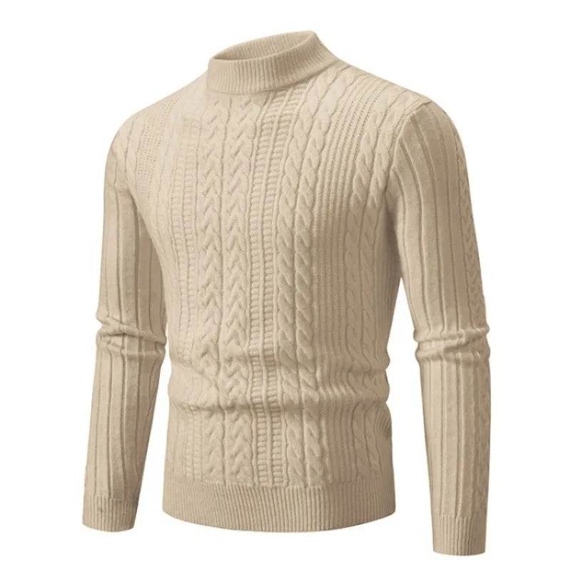 2023 Men's Winter Sweaters - Solid O-Neck Knitted Pullover, Warm & Slim Fit - Buy Center