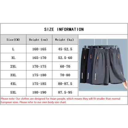 Men's Summer Casual Ice Silk Shorts - Quick Dry & Lightweight Design - Buy Center