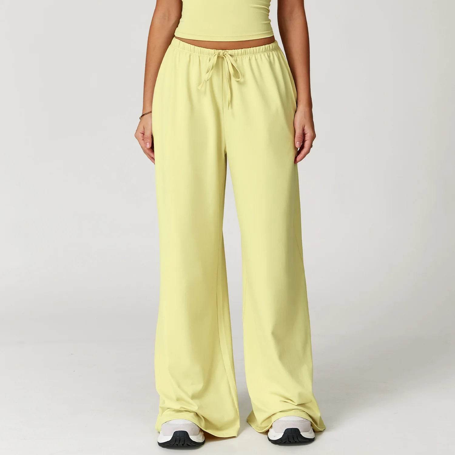 Women's High Waist Flared Leggings - Breathable Wide Leg Yoga Pants - Buy Center