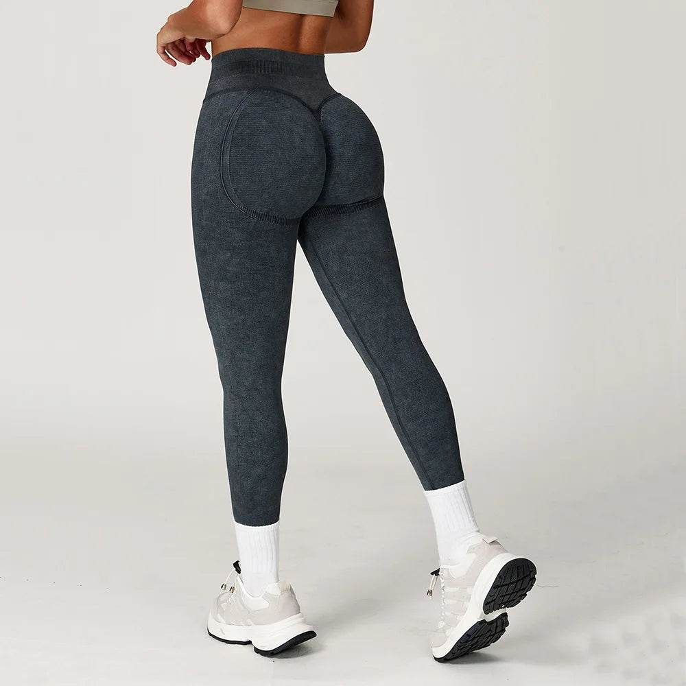 SWELTERING Women's High Waist Seamless Yoga Pants - Scrunch Bum Leggings - Buy Center