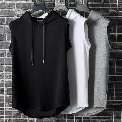 Men's Summer Gym Hooded Tank Top - Casual Fitness Vest for Bodybuilding - Buy Center