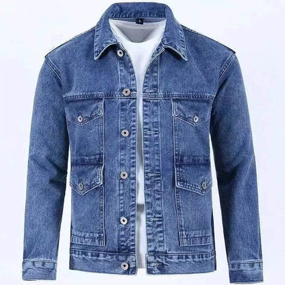 KOLMAKOV Solid Color Denim Jacket - Casual, Comfortable & Loose Fit for Men - Buy Center