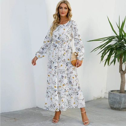 XIBUSANA Bohemian Chiffon Maxi Dress - Floral Print for Women - Buy Center