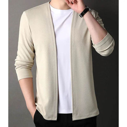FAVOCENT Men's Knit Cardigan - Slim Fit Solid Color Casual Sweater - Buy Center
