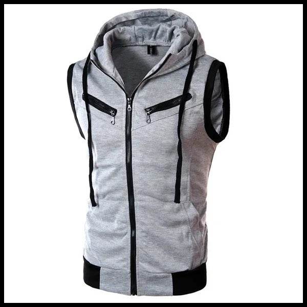 2023 Men's Hooded Sleeveless Cardigan Vest - Plus Size S-4XL Streetwear - Buy Center
