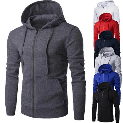 Men's Autumn Zipper Hoodie - Slim Fit Long Sleeve Sweatshirt Jacket - Buy Center