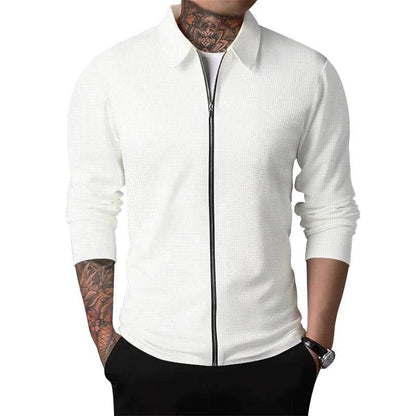 2024 Men's Casual Jackets - Spring & Autumn Zippered Polo Neck Style - Buy Center