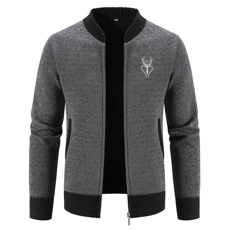 ENWEIGE Men's Knit Sweater Jacket - Casual Cold Weather Y2K Streetwear - Buy Center