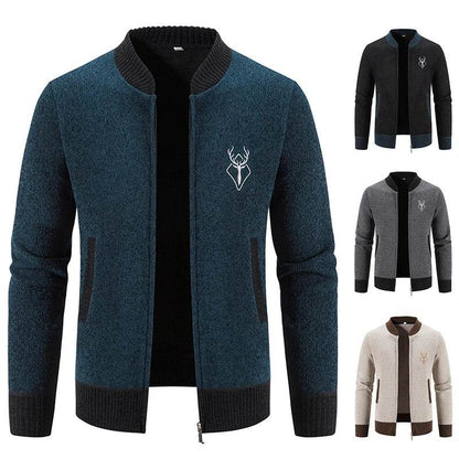 ENWEIGE Men's Knit Sweater Jacket - Casual Cold Weather Y2K Streetwear - Buy Center