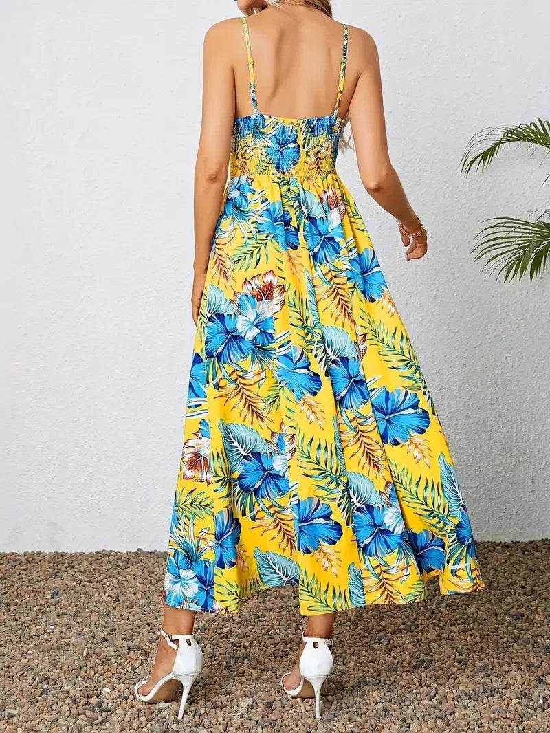 Bohemian Floral Summer Dress - Elegant Beach Sundress for Women - Buy Center