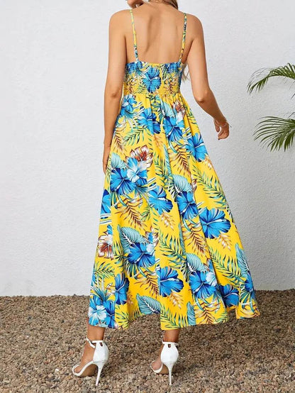 Bohemian Floral Summer Dress - Elegant Beach Sundress for Women - Buy Center