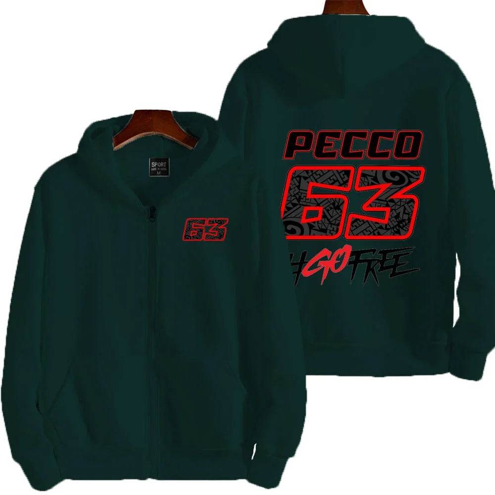 Pecco Bagnaia Zip Up Hoodie - Spring Autumn Casual Men’s Jacket - Buy Center