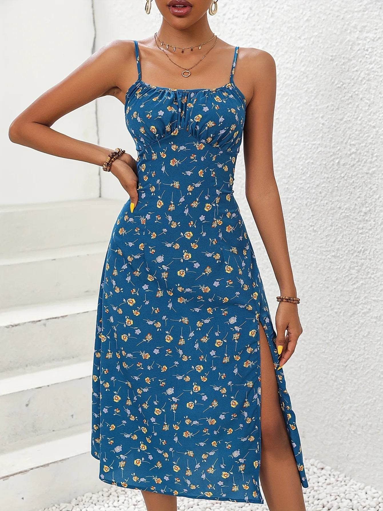 2024 Summer Polka Dot Midi Dress - Sexy Spaghetti Straps for Women - Buy Center