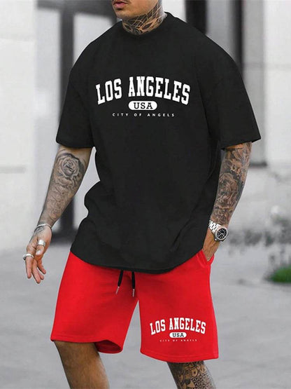 Men's Summer Casual Two-Piece Short Sleeve T-Shirt & Shorts Set - Buy Center