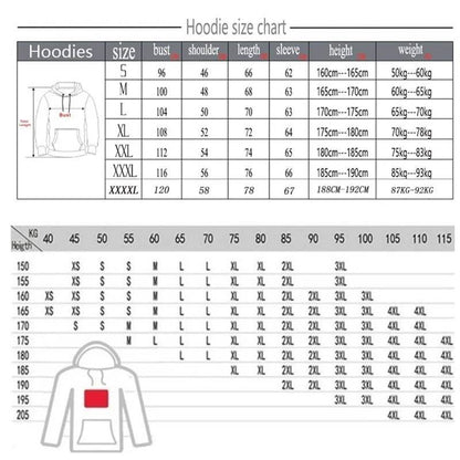 Men's Fleece Printed Hoodie - Casual Street Fashion Sweatshirt - Buy Center
