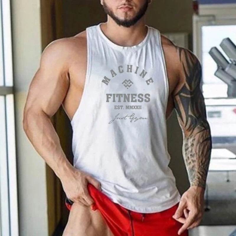 MuscleGuys Gym Tank Top for Men - Cotton Sleeveless Workout Vest - Buy Center