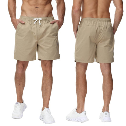 Men's Casual Twill Shorts - 7 Inch Stretch Cargo with Zipper Pockets - Buy Center