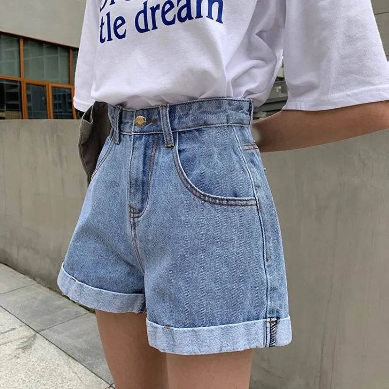 Trendy High Waist Denim Shorts for Women - Summer 2024 Style - Buy Center