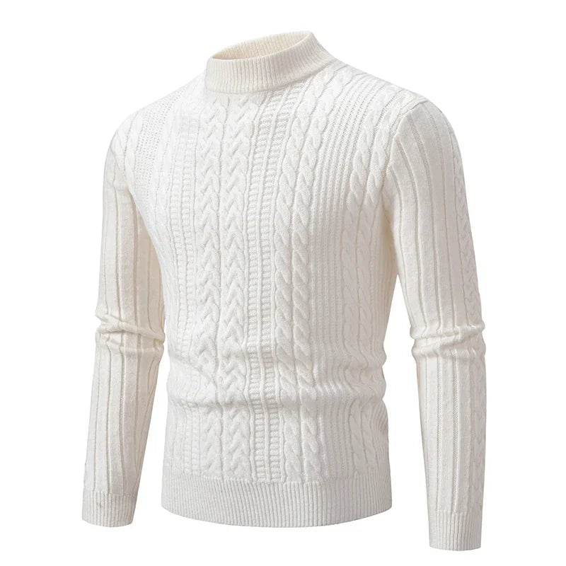 2023 Men's Winter Sweaters - Solid O-Neck Knitted Pullover, Warm & Slim Fit - Buy Center