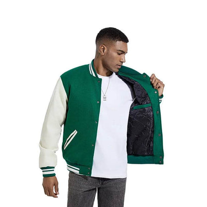 Men's Casual Solid Color Baseball Jacket - Autumn & Winter Fashion - Buy Center