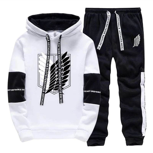 Men's Casual Tracksuit Set - Hooded Sweatshirt & Joggers for Daily Wear - Buy Center