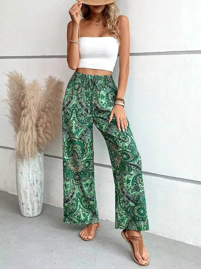 Vintage Tie Dye Wide-Leg Pants for Women - Casual Spring Style - Buy Center