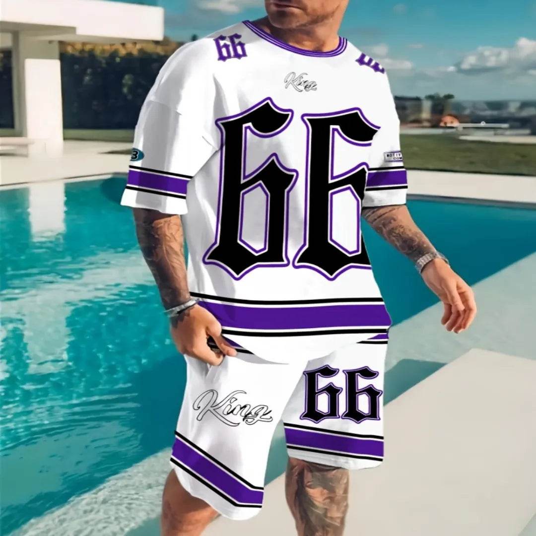 2025 Casual Men's Suit - 3D Printed Chicago Pattern Pullover - Buy Center