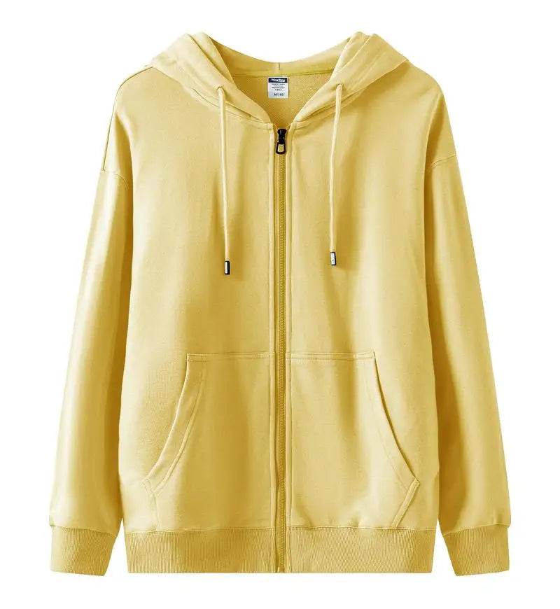 Casual Men’s Heavy Cotton Hoodies - Full Zipper, Thick Pullover for Autumn - Buy Center