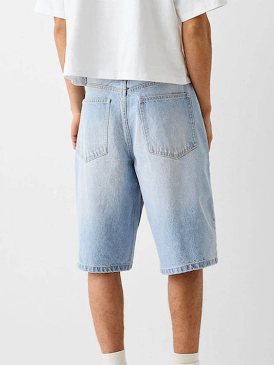 Trendy Men's Denim Shorts - Zipper Button Closure, Casual Summer Style - Buy Center