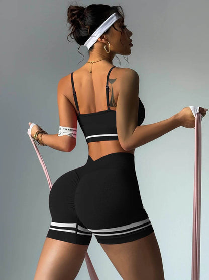 Women’s Outdoor Sports Set - V Back Bra and Shorts for Yoga - Buy Center