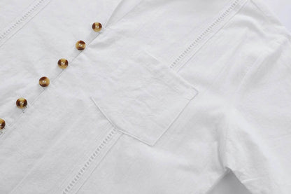 BOILEN HENG XIN Men's Casual Cuban Shirt Set - Spring Beach Style - Buy Center