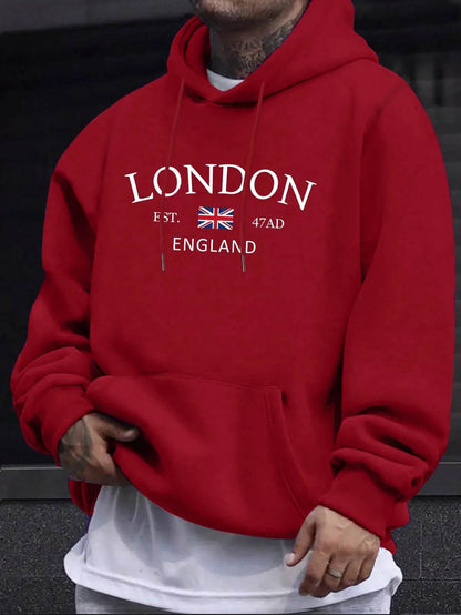 OLOEY Men's Casual Printed Hoodie - Autumn & Winter Long Sleeve - Buy Center