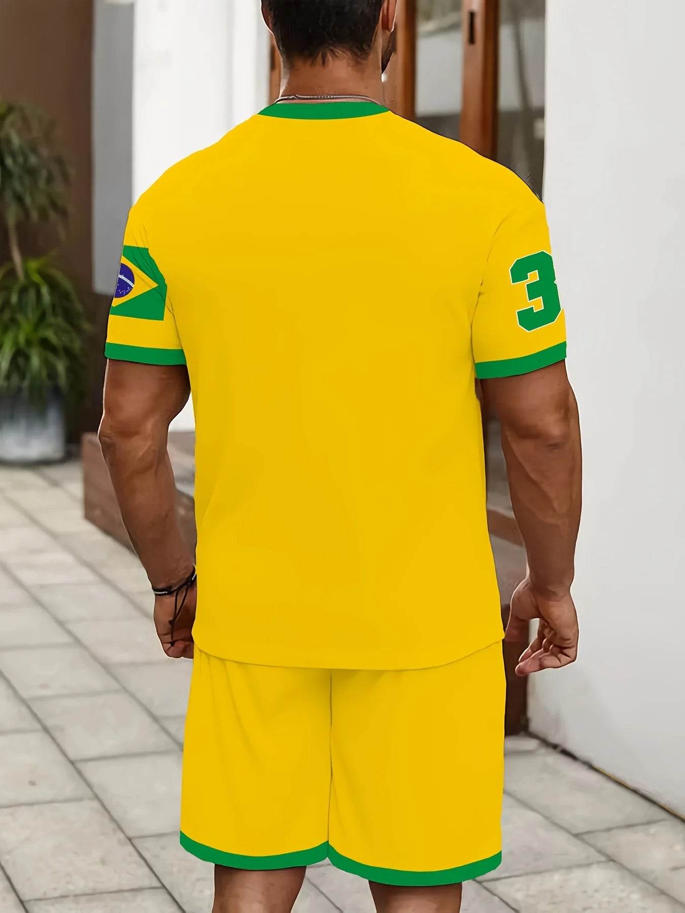 Men's Summer T-Shirt and Shorts Suit - Quick Dry Outdoor Wear - Buy Center