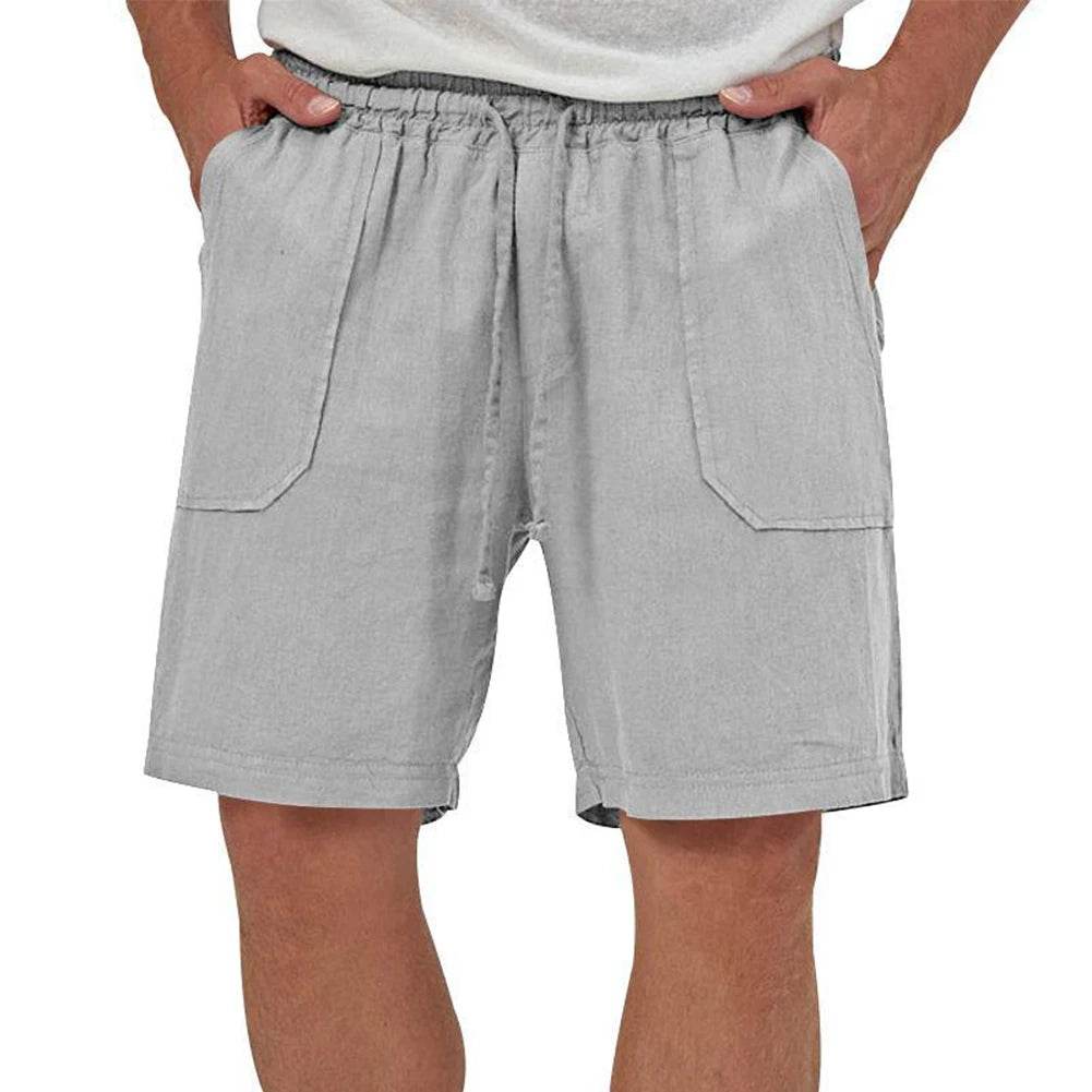Summer High Waist Shorts - Men's Cropped Cotton Linen Fashion Pants - Buy Center