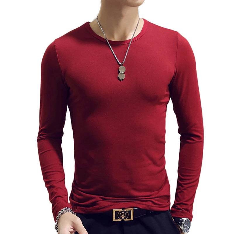 Bigsweety Men's Slim Fit Turtleneck Pullover - Casual Solid Color Top - Buy Center