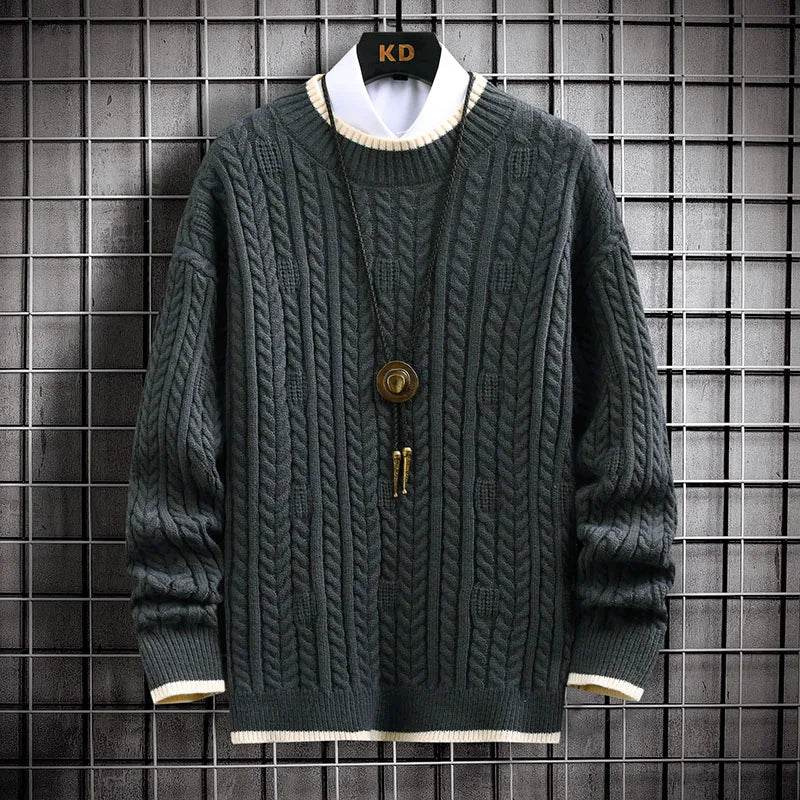 4XL-M Winter Mens Turtleneck Sweater Trend Thick Bottoming Sweater Men Solid Color Casual Jumper Sweater Male Warm Pullovers - Buy Center