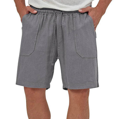 Summer High Waist Shorts - Men's Cropped Cotton Linen Fashion Pants - Buy Center