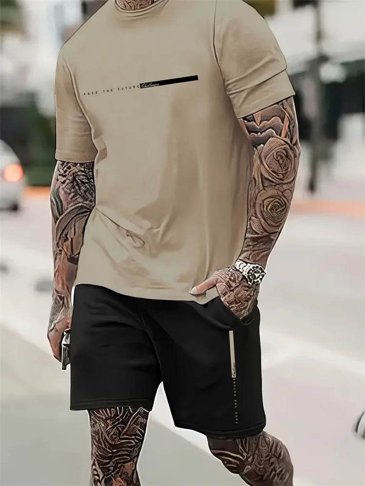 YEAE Men's Summer Casual Suit - Breathable Short Sleeve Set - Buy Center