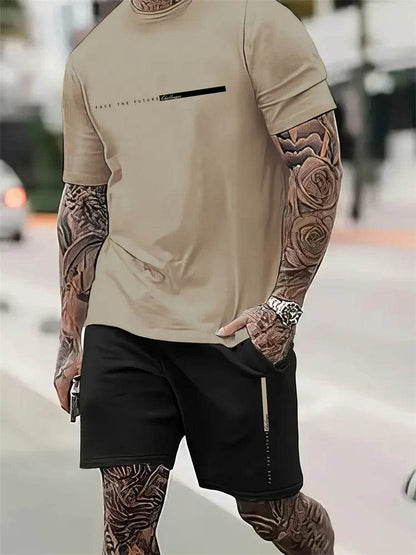 YEAE Men's Summer Casual Suit - Breathable Short Sleeve Set - Buy Center