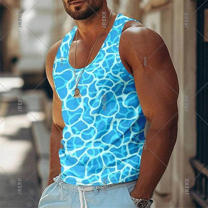 2025 Casual Funny Tank Top for Men - 3D Print, Quick Dry Basketball Vest - Buy Center