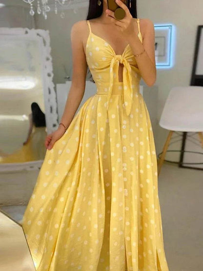 Elegant Women’s V-Neck Backless Summer Dress - Party & Club Wear - Buy Center