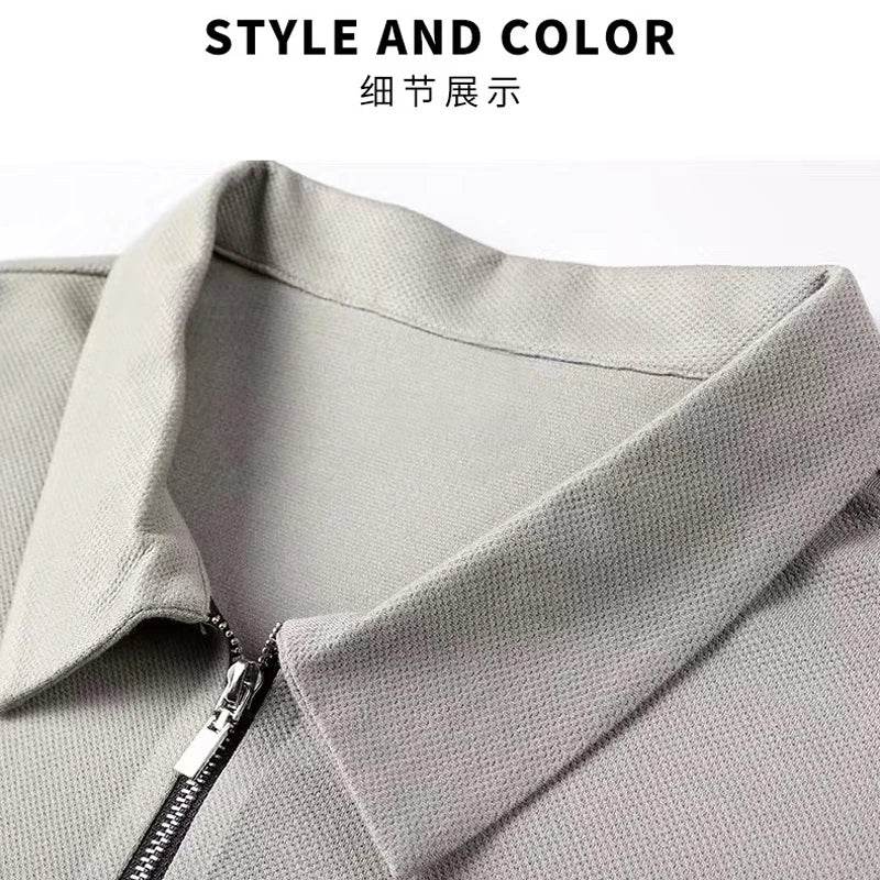 2024 Men's Casual Jackets - Spring & Autumn Zippered Polo Neck Style - Buy Center