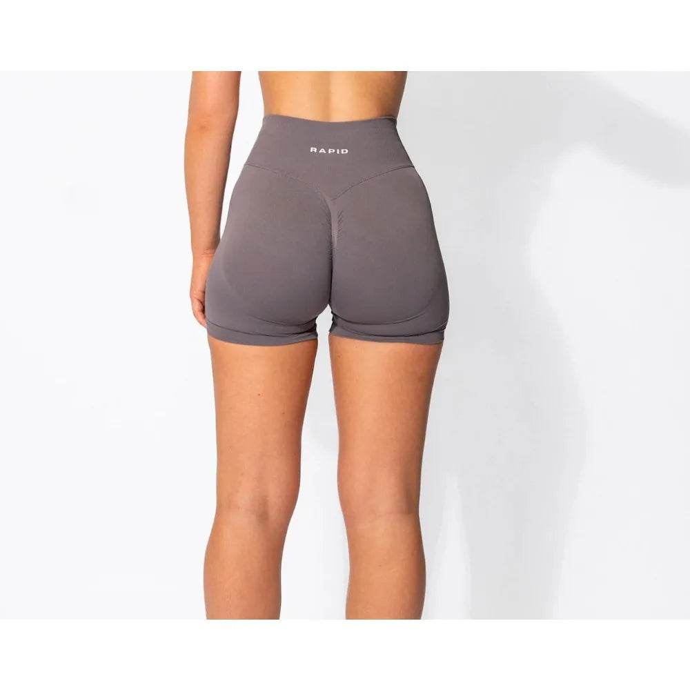 Women's Low Waist Seamless Yoga Shorts - Scrunch Bum Design - Buy Center