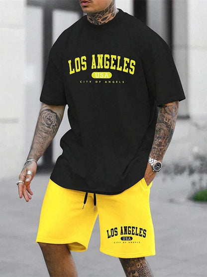 Men's Summer Casual Two-Piece Short Sleeve T-Shirt & Shorts Set - Buy Center